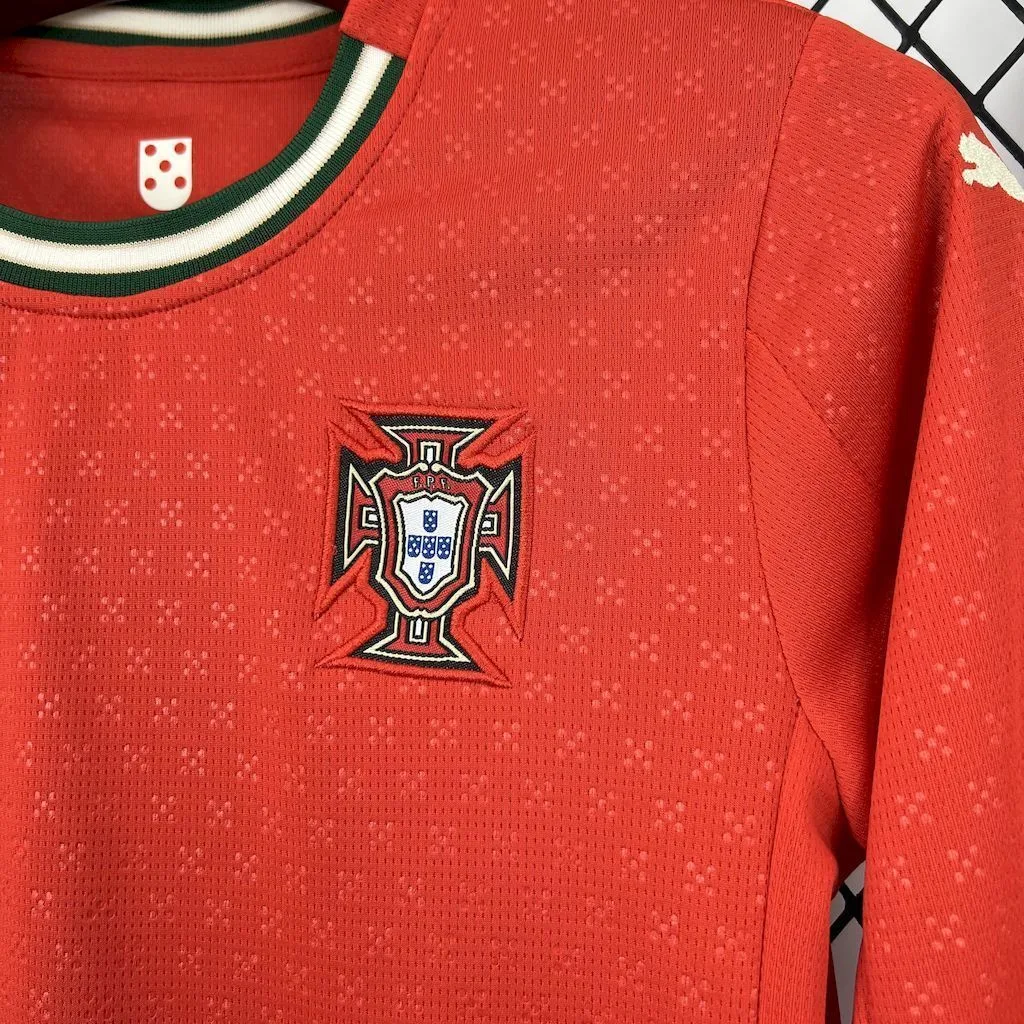 Portugal 2025/26 Home Long Sleeves Kids Kit, foto 5