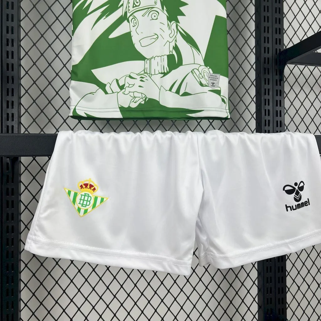 Real Betis 2025/26 Hummel x Limited-edition Naruto Kids Kit, foto 3