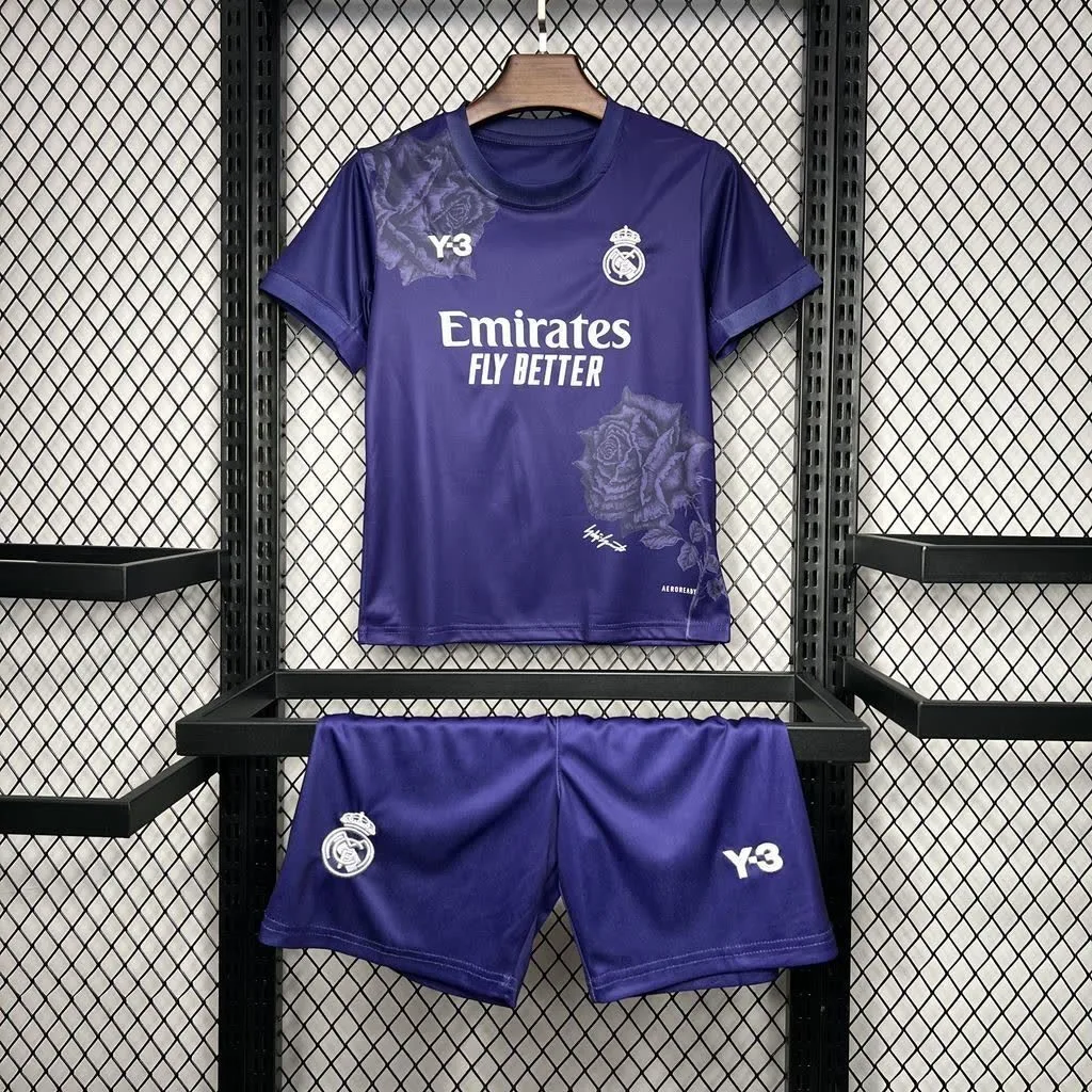 Real Madrid 2024/25 Y3 Rose Special Edition Purple Kids Kit, foto 1