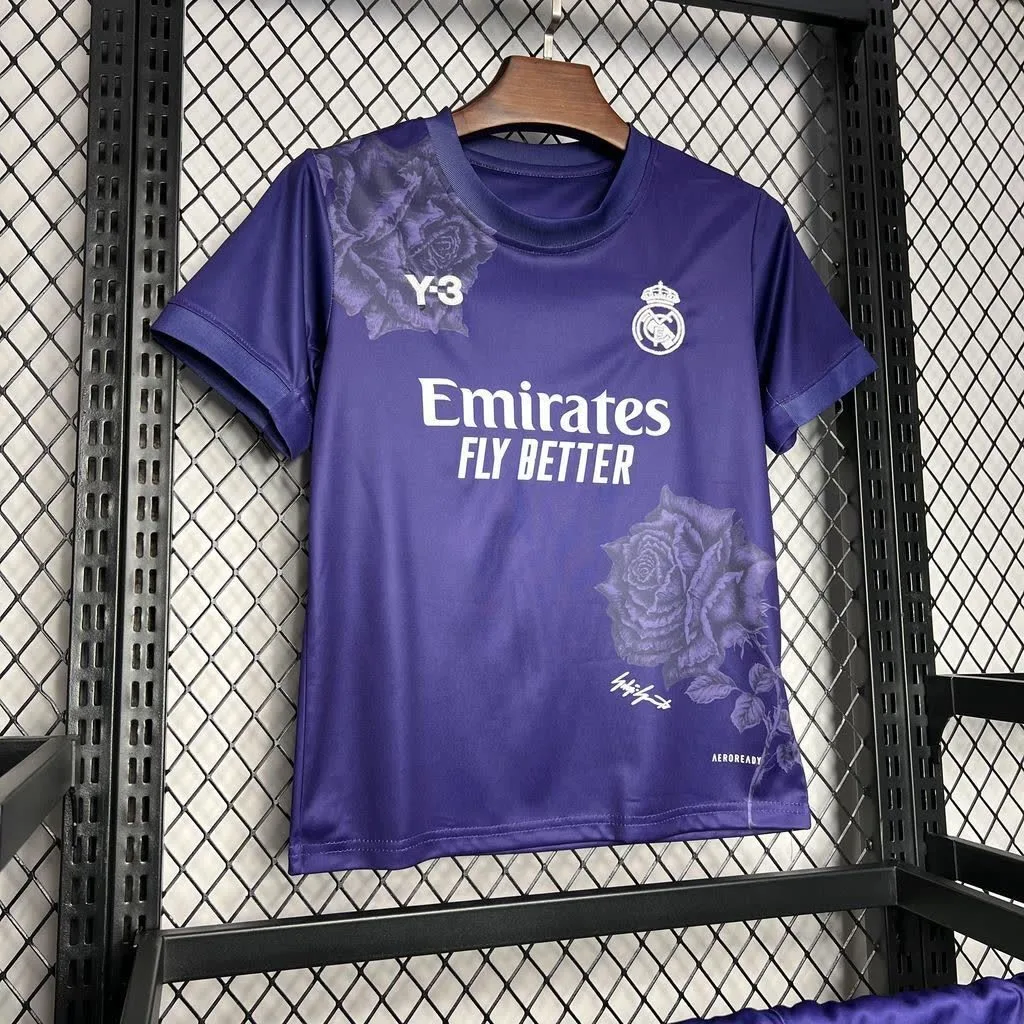 Real Madrid 2024/25 Y3 Rose Special Edition Purple Kids Kit, foto 2