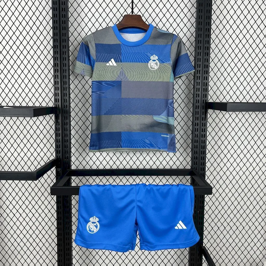 Real Madrid 2025/26 Pre-match training suit Kids Kit, foto 1