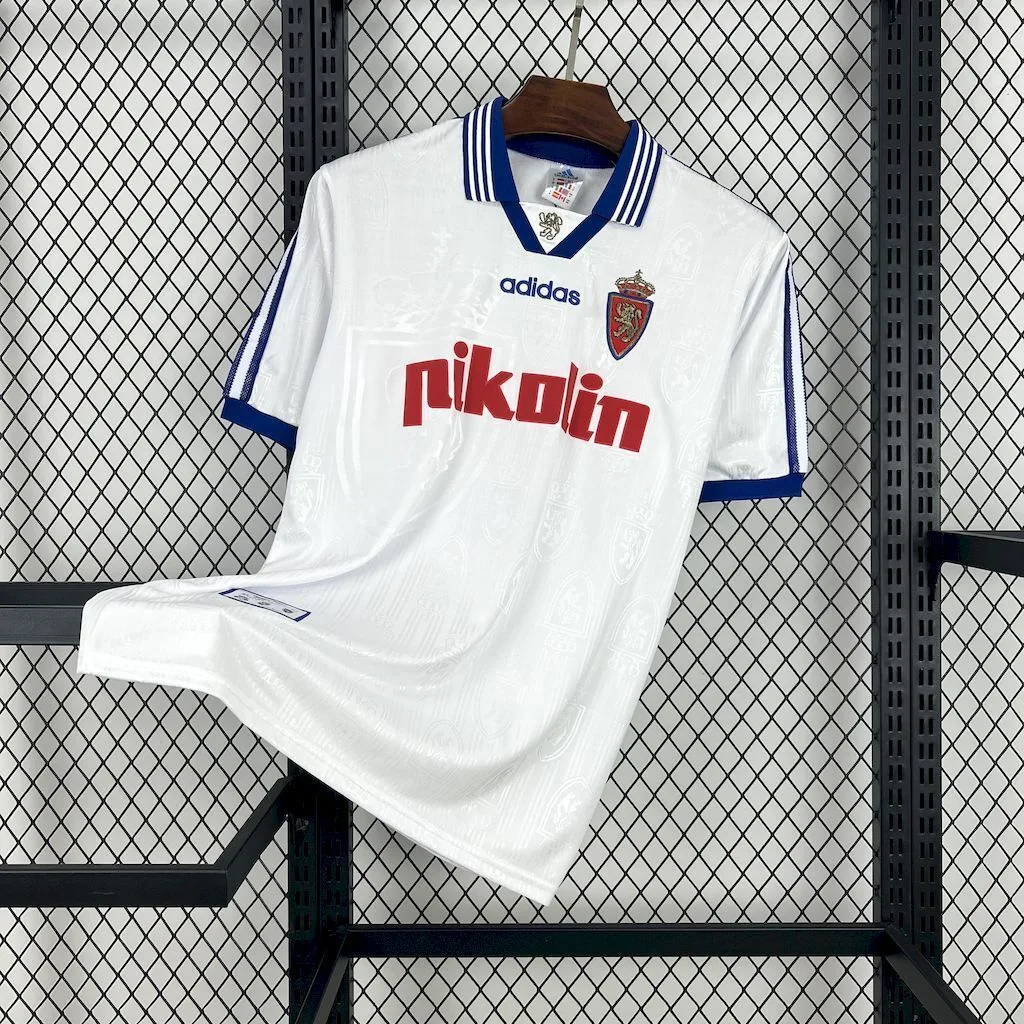 Real Zaragoza 1997/98 Home Retro Jersey, foto 1