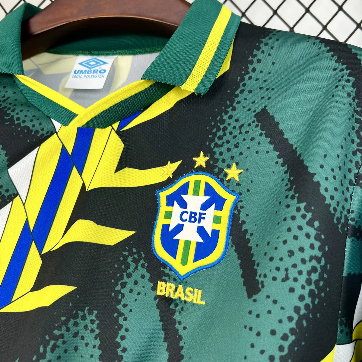 Retro Brazil 1994 Goalkeeper Long Sleeve Jersey, foto 5