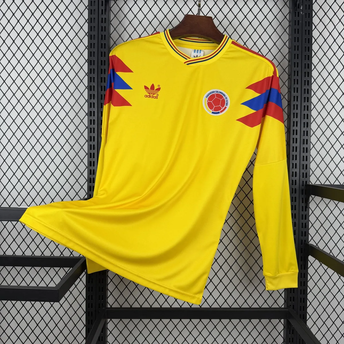 Retro Colombia 1990 Home Long Sleeve Jersey, foto 1