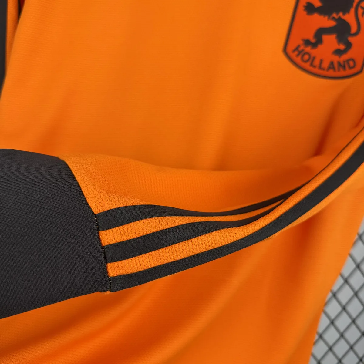 Retro Netherlands 1980 Home Long Sleeve Jersey, foto 3