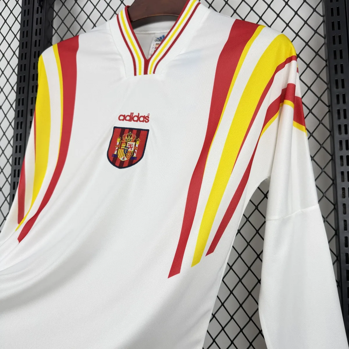 Retro Spain 1996 Away Long Sleeve Jersey, foto 4