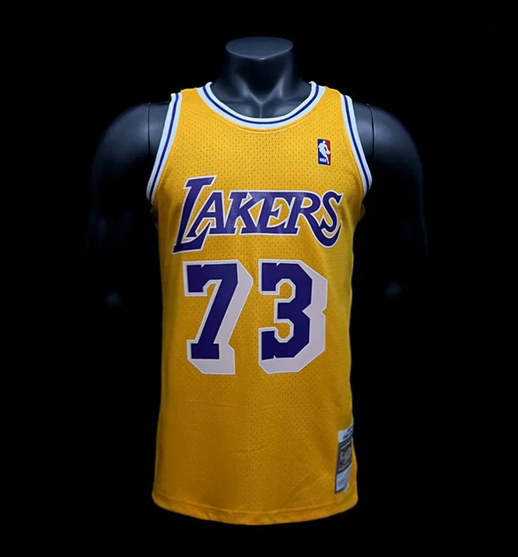 RODMAN#73 Los Angeles Lakers yellow retro, foto 1