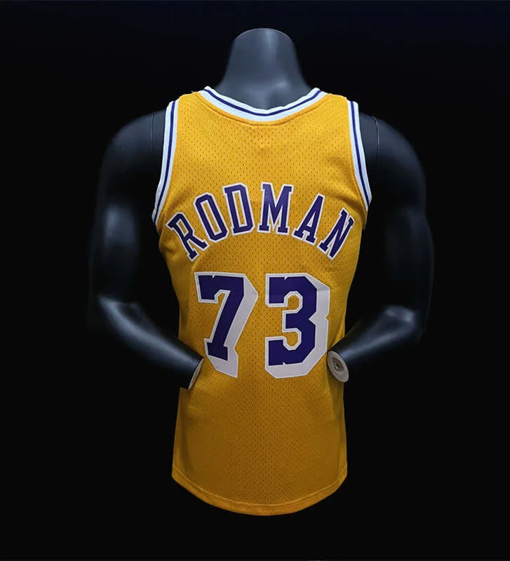 RODMAN#73 Los Angeles Lakers yellow retro, foto 2