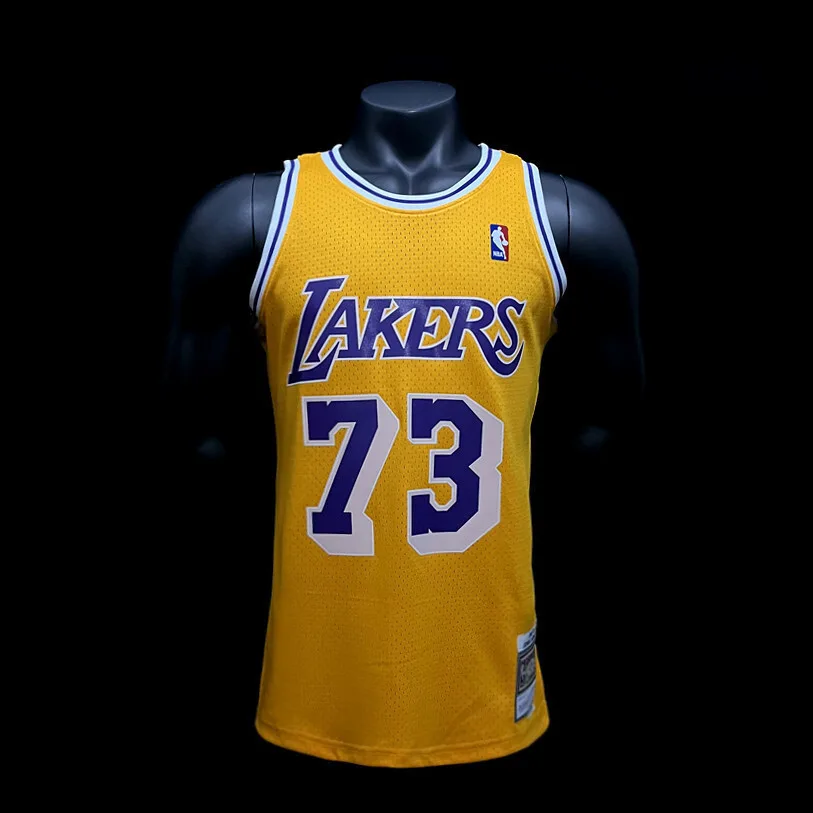 RODMAN#73 Los Angeles Lakers yellow retro, foto 3