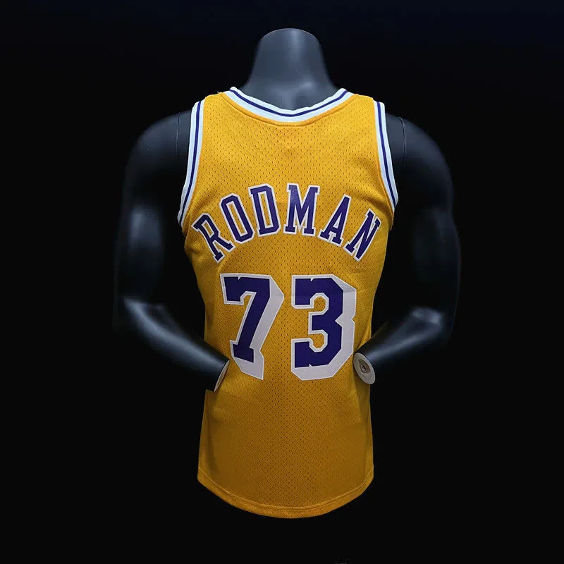 RODMAN#73 Los Angeles Lakers yellow retro, foto 4