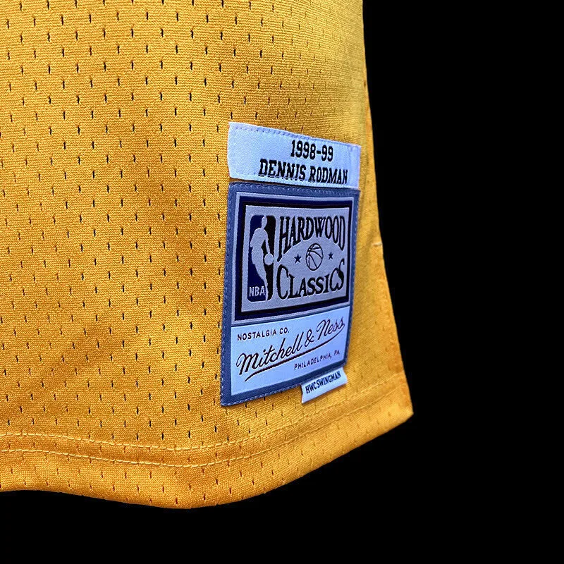 RODMAN#73 Los Angeles Lakers yellow retro, foto 5
