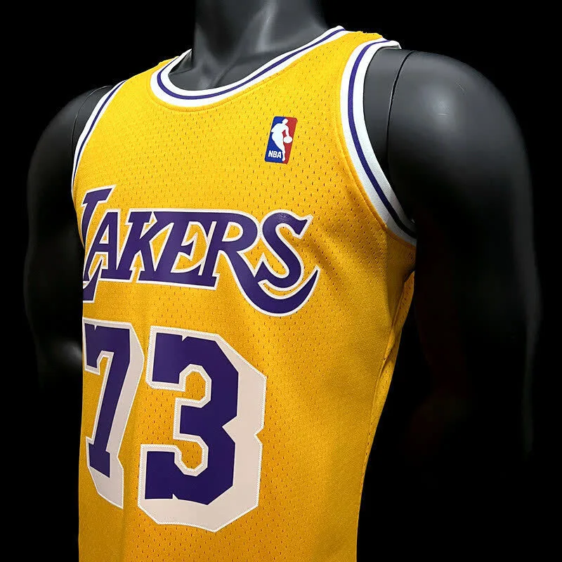 RODMAN#73 Los Angeles Lakers yellow retro, foto 6
