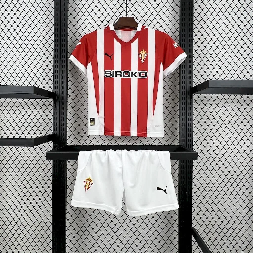 Sporting de Gijon 2024/25 Home Kids Kit, foto 1