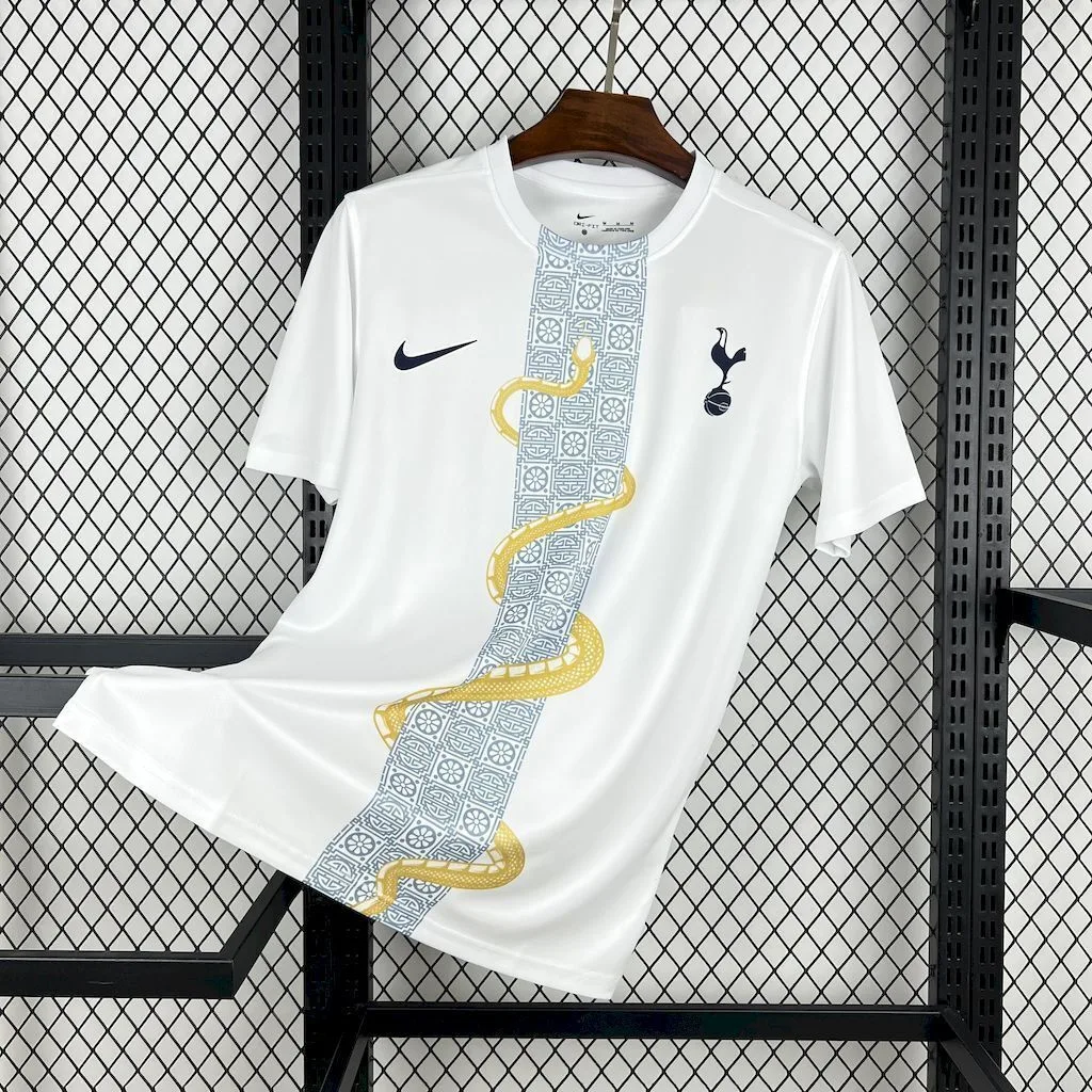Tottenham Hotspur 2025/26 White Gold Snake Edition Jersey, foto 1