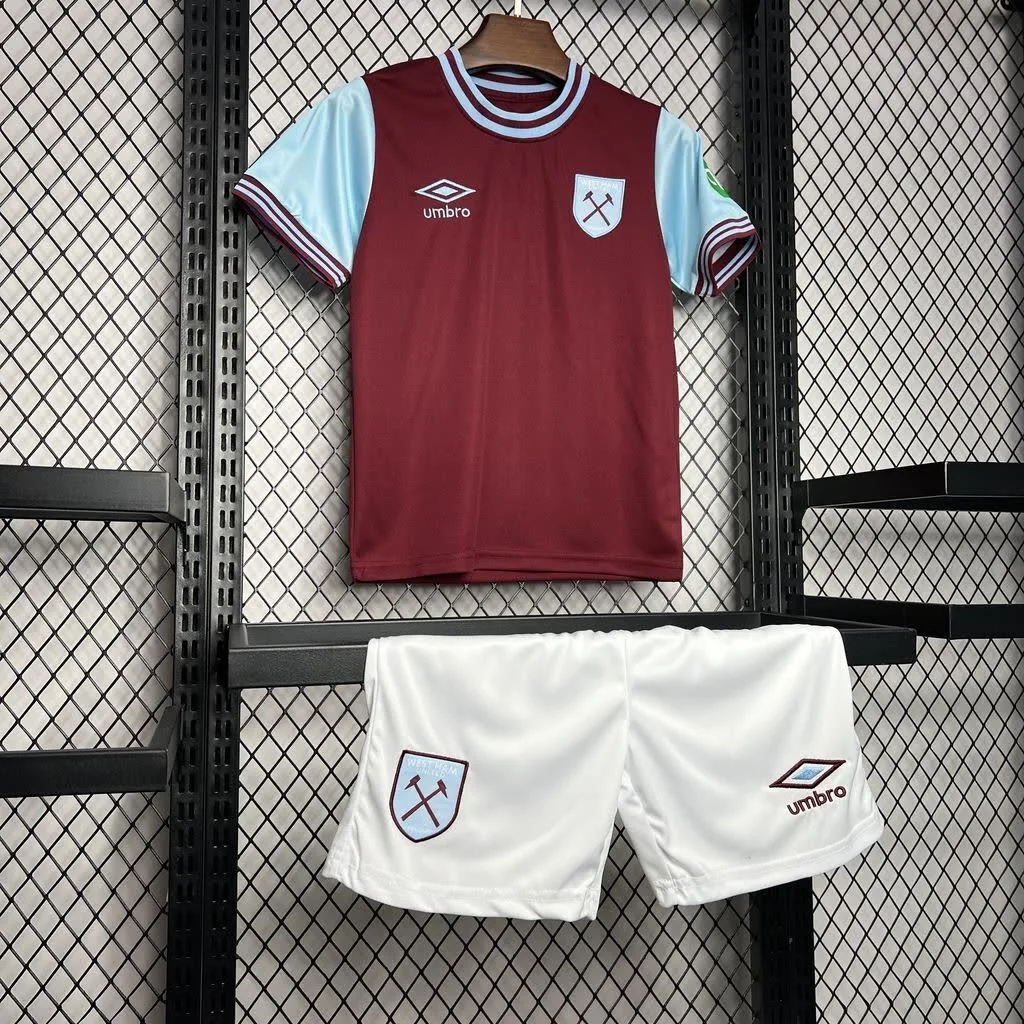 West Ham United 2024/25 Home Kids Kit, foto 4